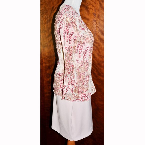 Saint Tropez West Skirt and Studio 1940 Long Sleeved Button Down Sash Blouse - Picture 5 of 9